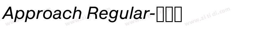 Approach Regular字体转换